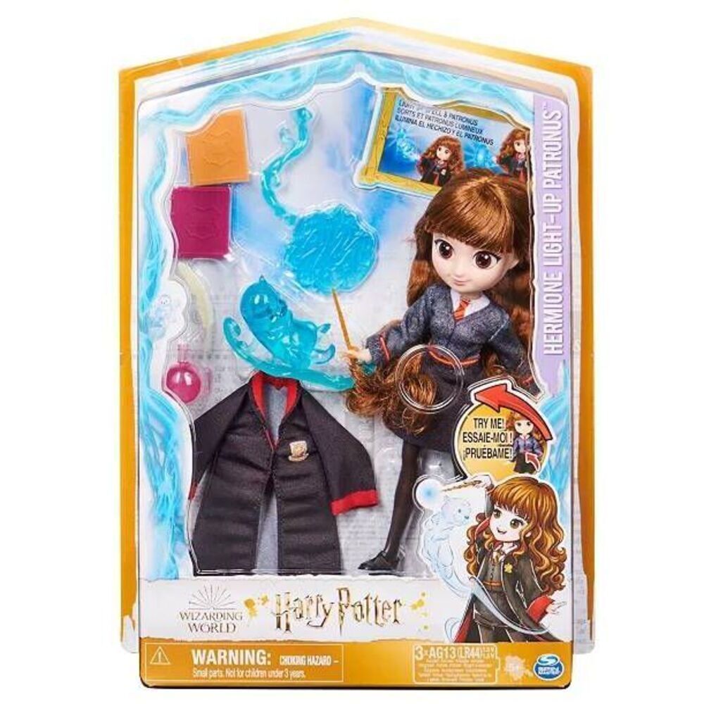 Wizarding World Harry Potter 8-Inch Hermione Granger Light-Up Patronus Doll Set